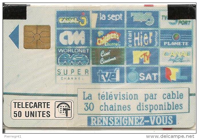 CARTE*-PUBLIC-MONACO-50U-MF12-GEMA-TELE CABLEE-NSB-V°Zone Régie T 30mm-TBE- - Monace