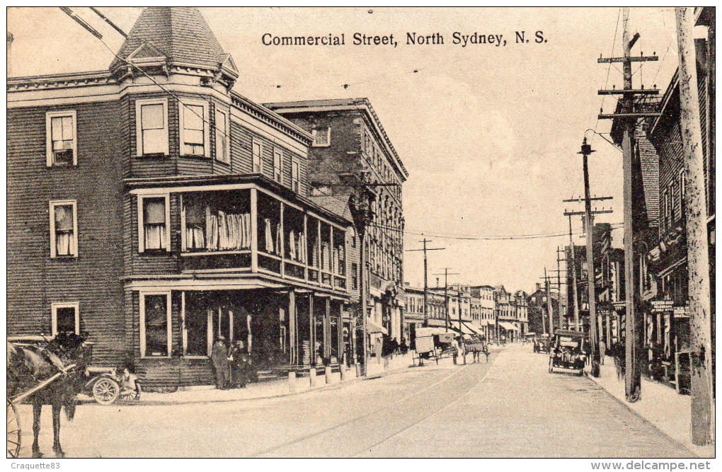 CANADA-COMMERCIAL STREET , NORTH SYDNEY , N.S.  CARTE ANIMEE - St. John's