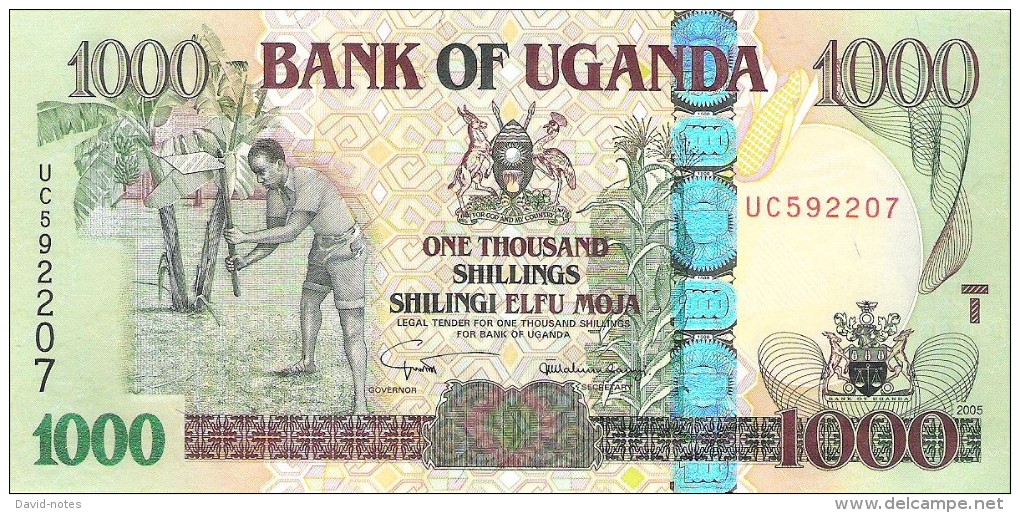 Uganda - Pick 43a - 1000 Shillings 2005 - Unc - Uganda