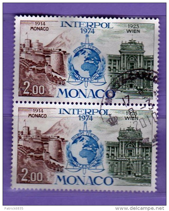 Monaco ° 1974 - Yvert. 966 -  50° Anniversaire D'Interpol En Copie.   Vedi Descrizione. - Usados
