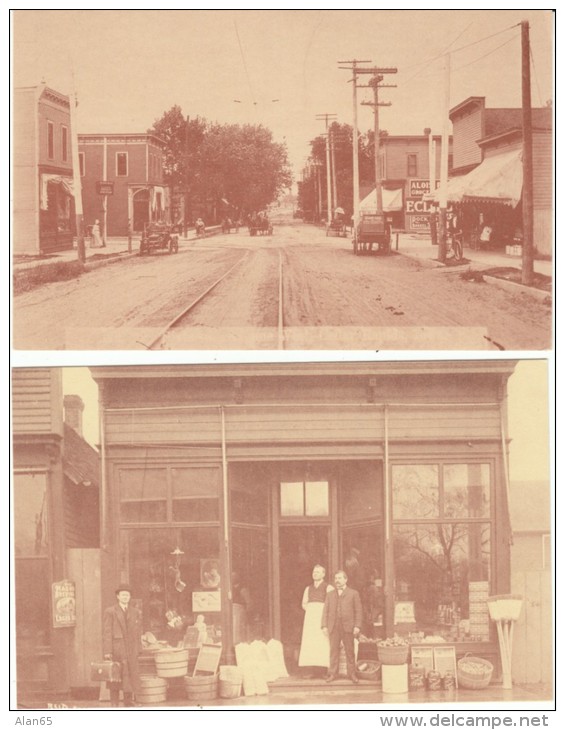 Cedar Rapids Iowa, Lot Of 4 C1980s Vintage Postcard, Reproduction Images Street Scenes, Czech Business, Sokol Group - Cedar Rapids