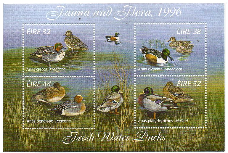 Ireland 1027a Ducks Souvenir Sheet MNH      I DO NOT ACCEPT PAYPAL - Eenden