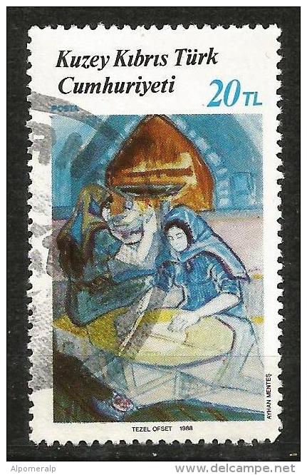 Turkish Cyprus 1988 - Mi. 220 O, Paintings By Ayhan Mentes | Art - Used Stamps