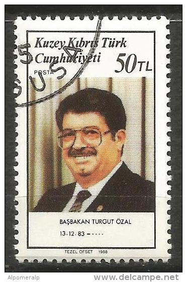 Turkish Cyprus 1988 - Mi. 230 O, Turkish Prime Ministers Visits To Turkish Republic Of Northern Cyprus | Turgut Özal - Oblitérés