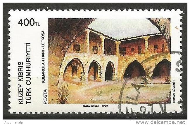 Turkish Cyprus 1989 - Mi. 247 O, Caravanserai, Paintings By O. Güvenir | Kumarcilar Inn (Lefkosa) | Contemporary Art - Used Stamps