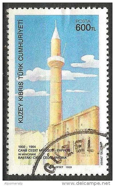 Turkish Cyprus 1989 - Mi. 248 O, Mosquee Cedit, H. Ulucam | Contemporary Art - Oblitérés