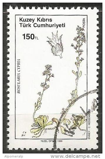 Turkish Cyprus 1990 - Mi. 290 O, Holmboe (Rosularia Cypria) | Flowers | Plants (Flora) - Oblitérés