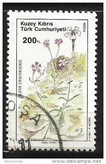 Turkish Cyprus 1990 - Mi. 291 O, Catchfly (Silene Fraudratrix) | Flowers | Plants (Flora) - Used Stamps