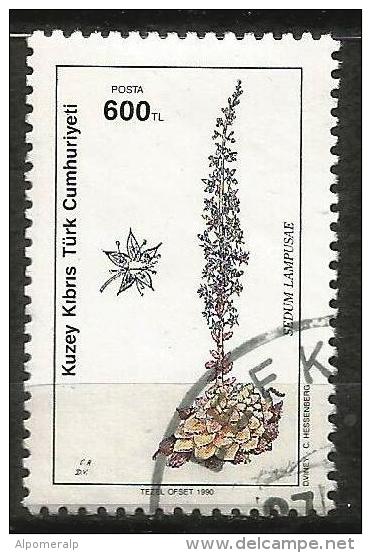 Turkish Cyprus 1990 - Mi. 293 O, Lapta Stonecrop (Sedum Lampusae) | Flowers | Plants (Flora) - Used Stamps