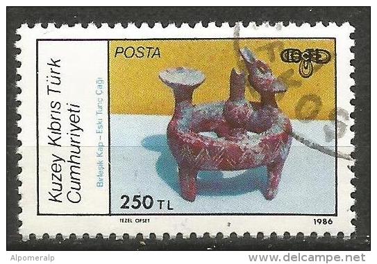 Turkish Cyprus 1991 - Mi. 298 O, Circular Earthenware Jar (2300-1050 BC) | Archaeology | Art | Glass And Earthenware - Used Stamps
