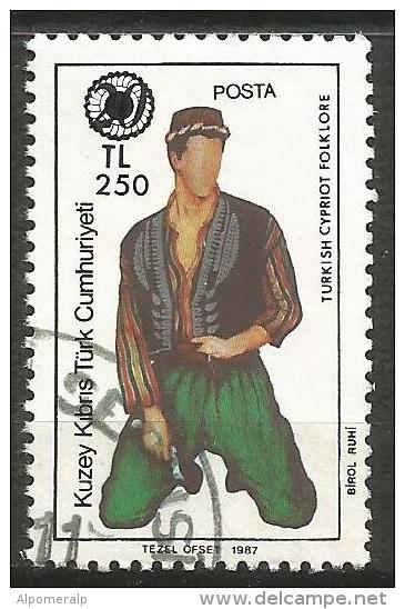 Turkish Cyprus 1991 - Mi. 299 O, Turk-Cypriot Costume | Folklore | Suits And Costumes | Surcharge - Oblitérés