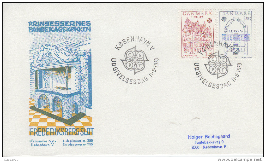 Enveloppe  1er  Jour   DANEMARK    EUROPA    1978 - 1978