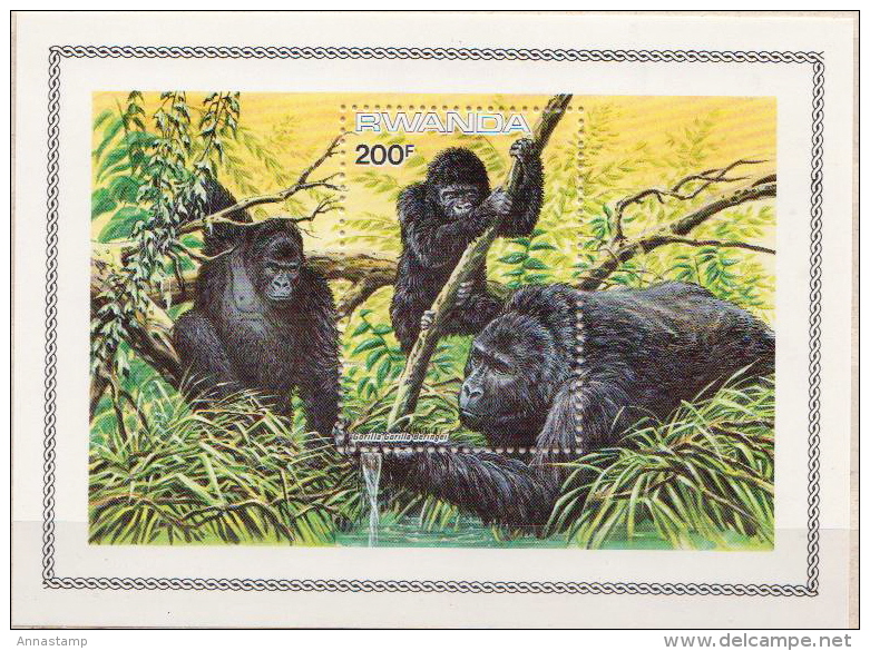 Ruanda MNH Gorillas SS - Gorilles
