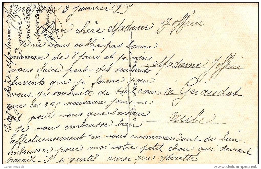 [DC2487] CARTOLINA - FIORI - TULIPANI - Non Viaggiata 1919 - Old Postcard - Fiori