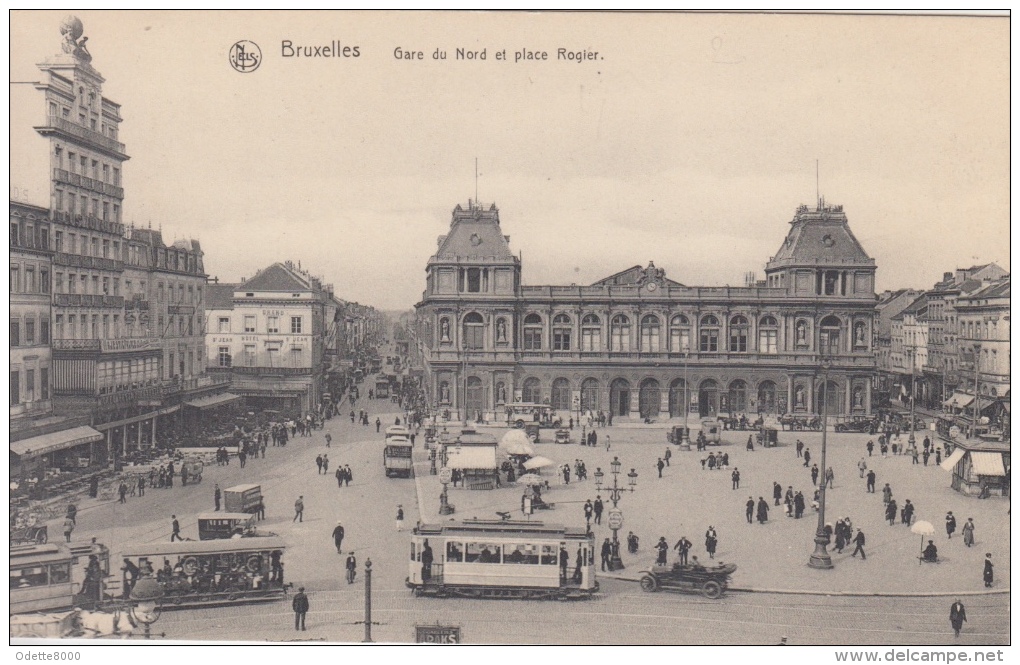 Brussel  Gare Du Nord Et Place Rogier    Tram        Nr 6116 - Chemins De Fer, Gares