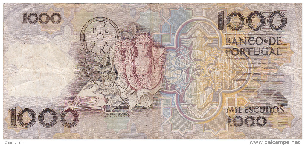 Portugal - Billet De 1000 Escudos - 20 Décembre 1990 - T. Braga - Portugal