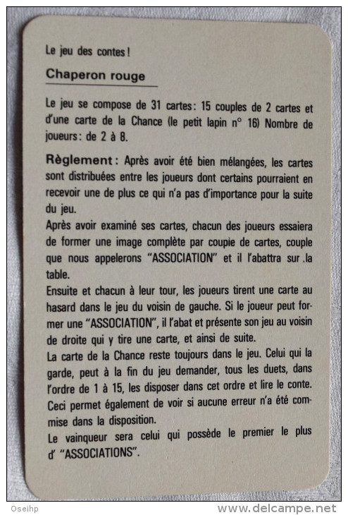 CHAPERON ROUGE  Jeu de Conte et Légende Association Cartes Brepols Loup Contes Perrault