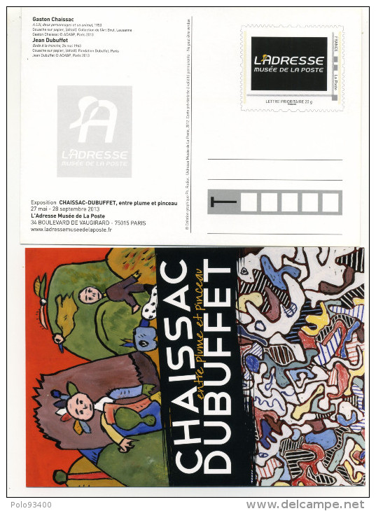 EXPO CHAISSAC-DUBUFFET - Prêts-à-poster:Stamped On Demand & Semi-official Overprinting (1995-...)