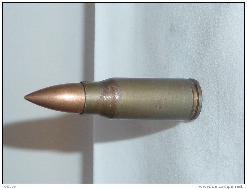 Munition Mauser 7.92x33 Kurz 1944. Neutralisée Inerte. N°3. Envoi Gratuit Lettre R. - Armi Da Collezione