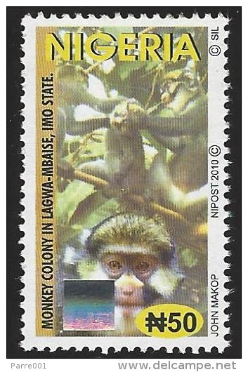 Nigeria 2010 Guenon Monkey Ape Imo State N50 Hologram MNH Mint - Nigeria (1961-...)