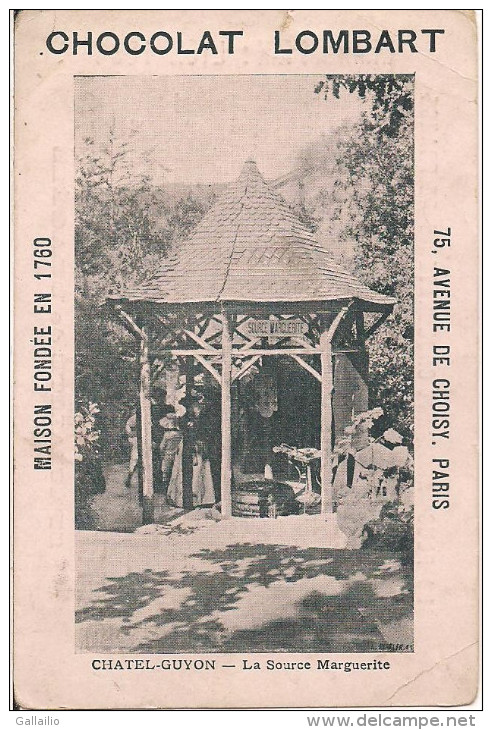 CHROMO CHOCOLAT LOMBART CHATEL GUYON LA SOURCE MARGUERITE - Lombart