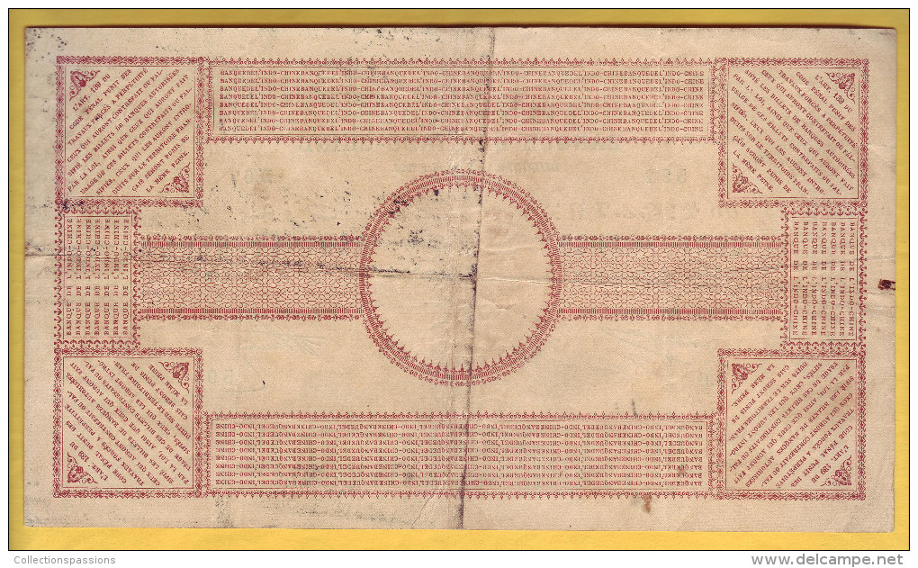 Banque De L'Indochine. Djibouti - Billet De 100 Francs - RARE - - Indochina