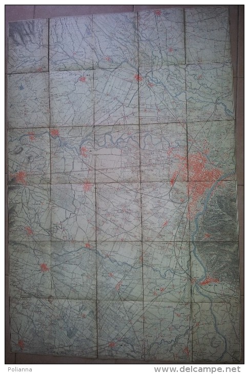 M#0M48 CARTINA TELATA - TORINO E PROV. Anni ´30/MONCALIERI/PIANEZZA/GRUGLIASCO/RIVOLI - Carte Topografiche