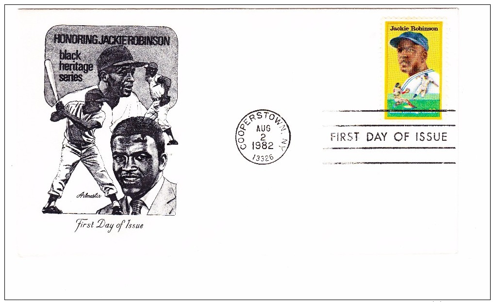 1982 USA Jackie Robinson 20c First Day Cover - 1981-1990