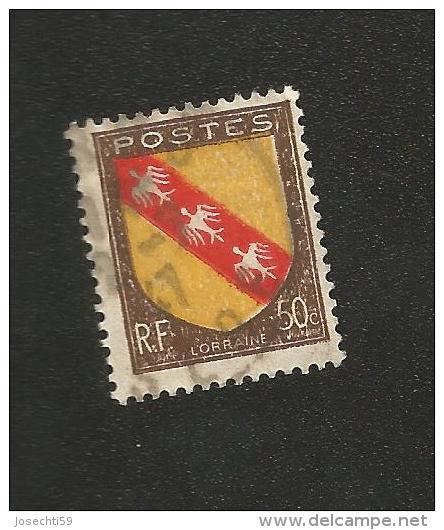 N° 757 Armoiries De Provinces Lorraine   1946  Timbre  France Oblitéré Variété Tache Blanche - Usados