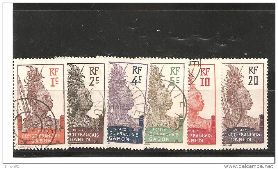 GABON   N° 49 / 55  OBLITERE  DE  1910/18 - Used Stamps