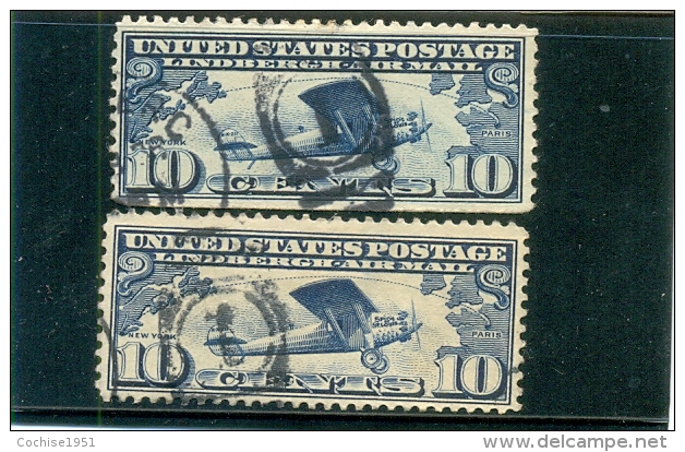 1927 USA Y &amp; T N° 10 ( O ) 2x - 1a. 1918-1940 Used