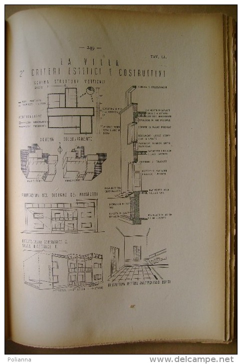 PCV/55 Renato Fabbrichesi ARCHITETTURA TECNICA Zannoni 1946/esempi Di Composizioni - Arts, Architecture