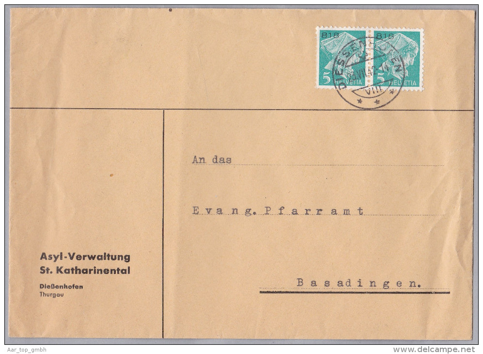 Heimat TG DIESSENHOFEN 1942-07-23 Portofreiheit Brief Gr#818 Asyl Verwaltung - Vrijstelling Van Portkosten