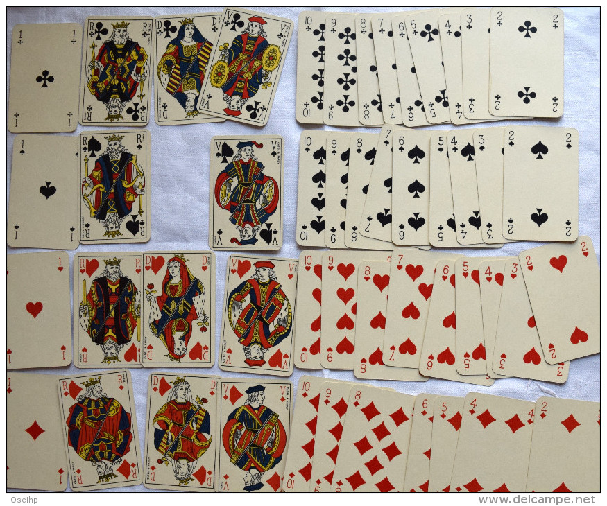 Ancien Jeu De 52 Cartes à Jouer CATEL & FARCY Incomplet Portraits Français - Carte Da Gioco