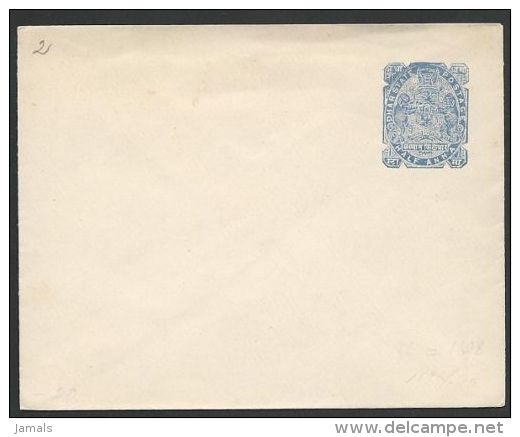 India, Princely State Dhar, Postal Stationery Envelope, Mint Inde Indien - Dhar