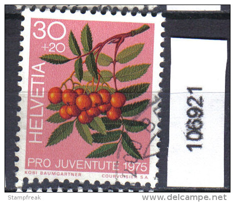 Schweiz, Zst. PJ 254, Mi. 1064 O Vogelbeere - Giftige Pflanzen
