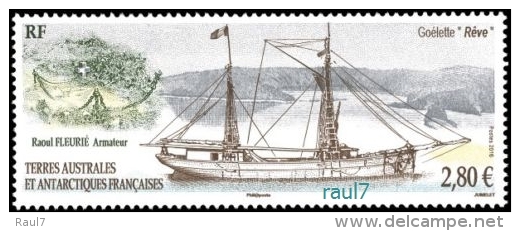 T.A.A.F. // F.S.A.T. 2016 - Bateau, La Goëlette Rève - 1 Val Neufs // Mnh - Unused Stamps