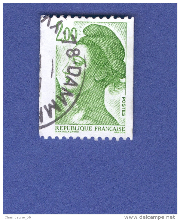 * 1987  N° 2487   LIBERTÉ DELACROIX  PHOSPHORESCENTES  A  CHEVAL OBLITÉRÉ - Gebraucht