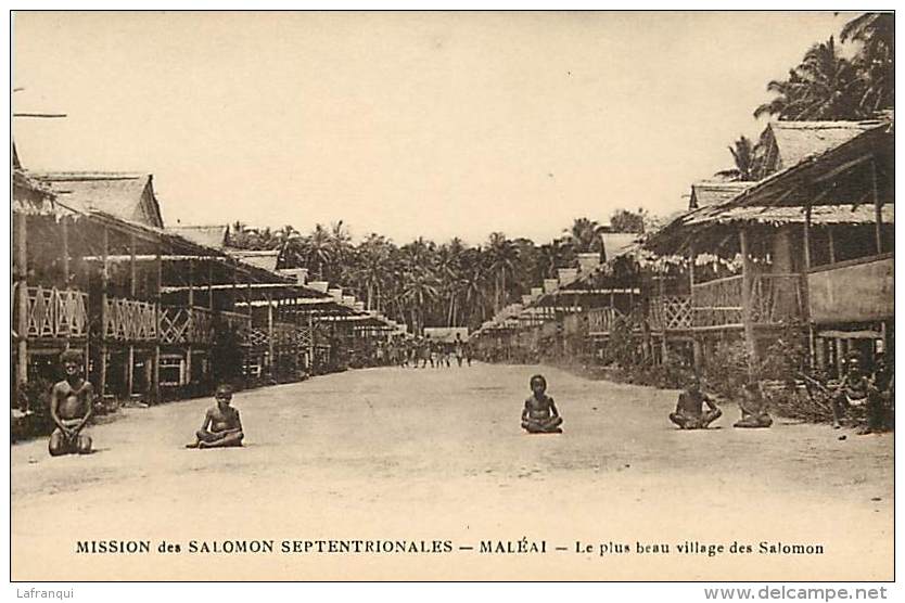 Pays Divers- Ref E315- Salomon -maleai -le Plus Beau Village Des Salomon   -carte Bon Etat - - Salomon