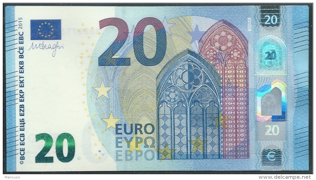 &euro; 20  ITALIA SB S009 H5  DRAGHI  UNC - 20 Euro