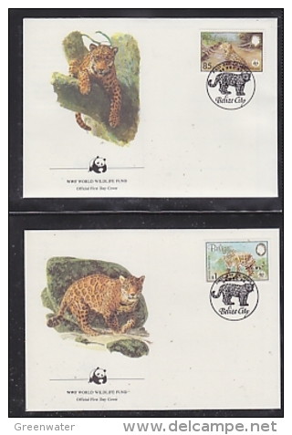 Belize 1983  WWF /  Jaguar  4v 4 FDC (W683) - Unused Stamps