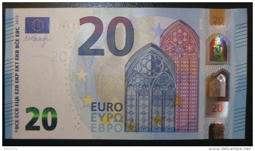 20 EURO S012B1 Draghi Italy Serie SF Perfect  UNC - 20 Euro