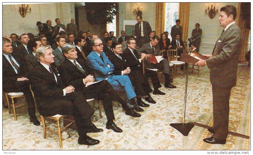 16357. Postal United States, President REAGAN, Adresses Senate Republicas 1981 - Personajes