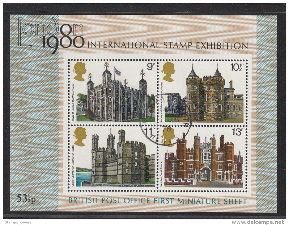 UNITED KINGDOM USED MICHEL BL 1 HISTORIC BUILDING - Blocs-feuillets