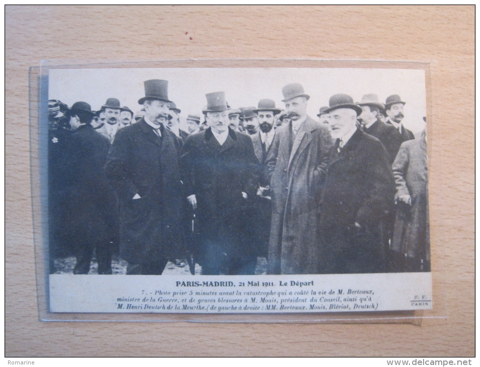 Paris Madrid 21 Mai 1911 Le Départ 7. Photo Prise 5 Minutes Avant La Catastrophe - Ongevalen