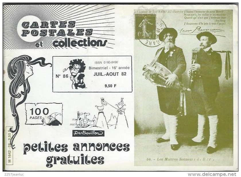 Revue  Carte Postale Et Collection  N:86 De 1982 - Französisch