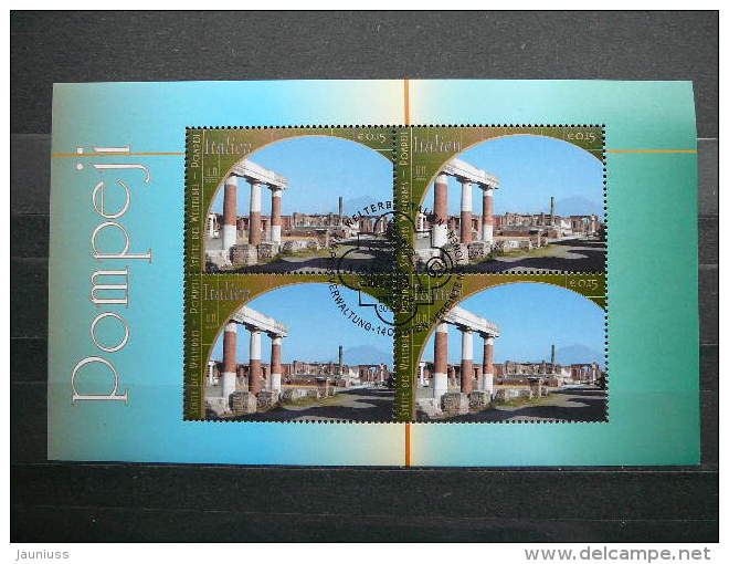 United Nations UN Vienna Austria 2002 Block Used # Pompeji (Italia) - Used Stamps