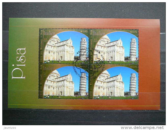 United Nations UN Vienna Austria 2002 Block Used # Pisa (Italia) - Gebraucht