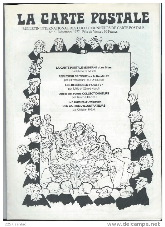 Bulletin International Des Collectionneurs De Cartes Postale  N:2 Décembre 1977 - Français