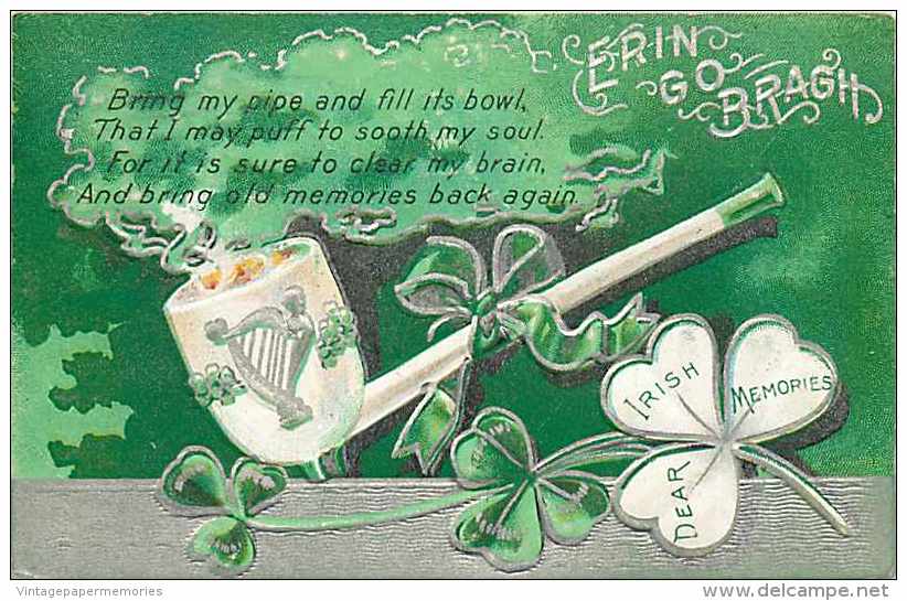 236697-Saint Patrick's Day, Nash St Patrick Series No 2-3-Silver, Irish Dear Memories, Erin Go Bragh, Pipe - Saint-Patrick's Day